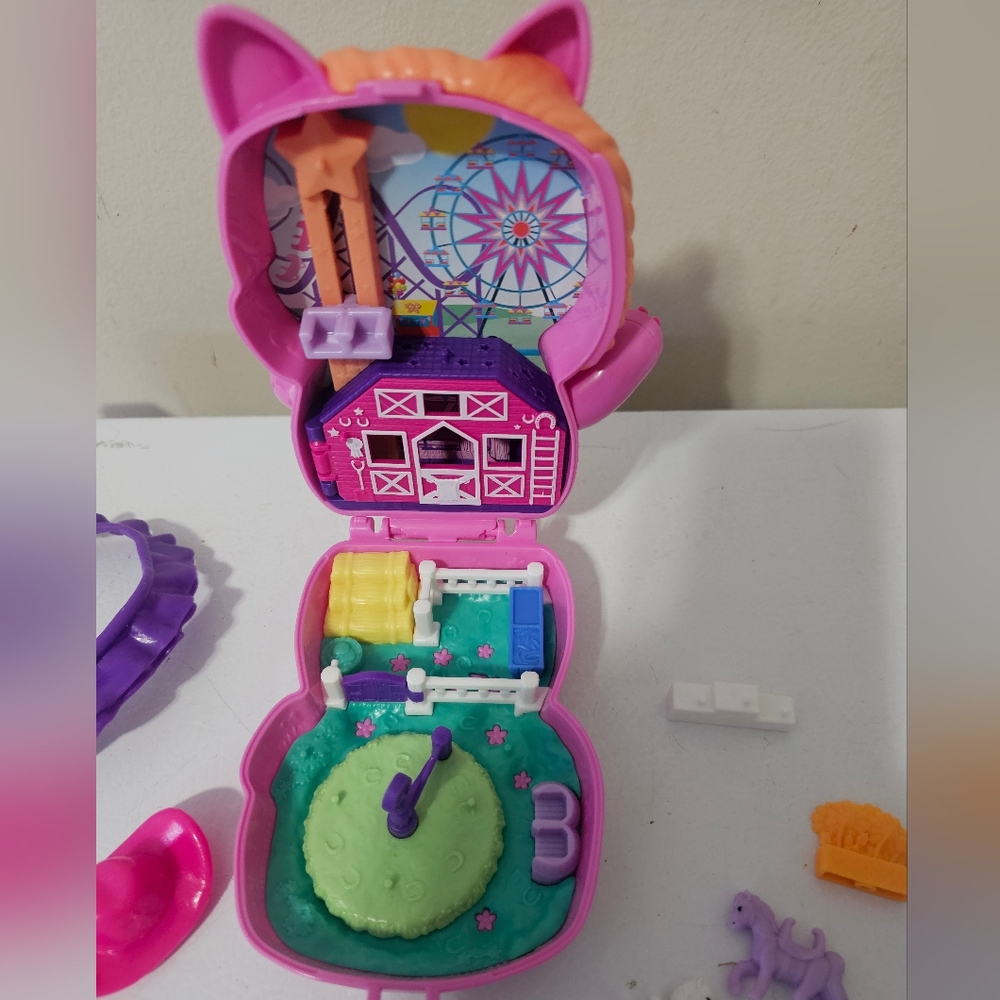 MattelPolly Pocket Pony Rodeo Compact Complete - Picture 2 of 11